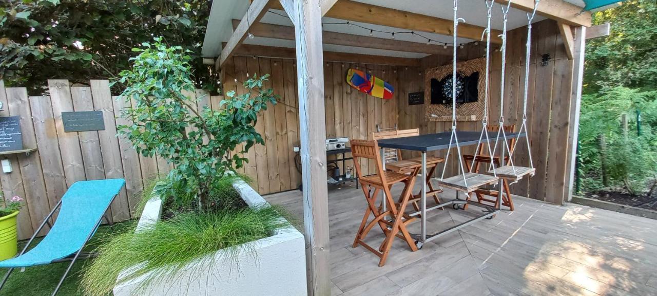 chambre d'hôtes RDC spa et petit-déjeuner en lisière de forêt Le Teich Exterior foto